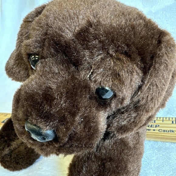 Brown Lab Retriever Puppy Plush Realistic Soft Floppy Stuffed Animal 12” - Picture 7 of 7